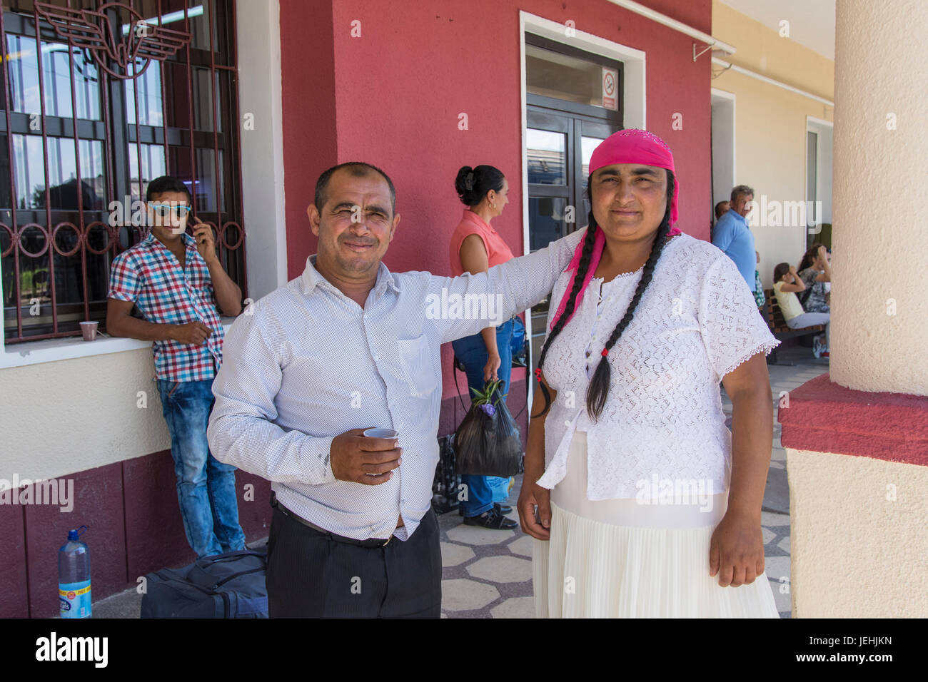 Ein Porträt von wenigen Zigeuner in Maramures region Stockfoto