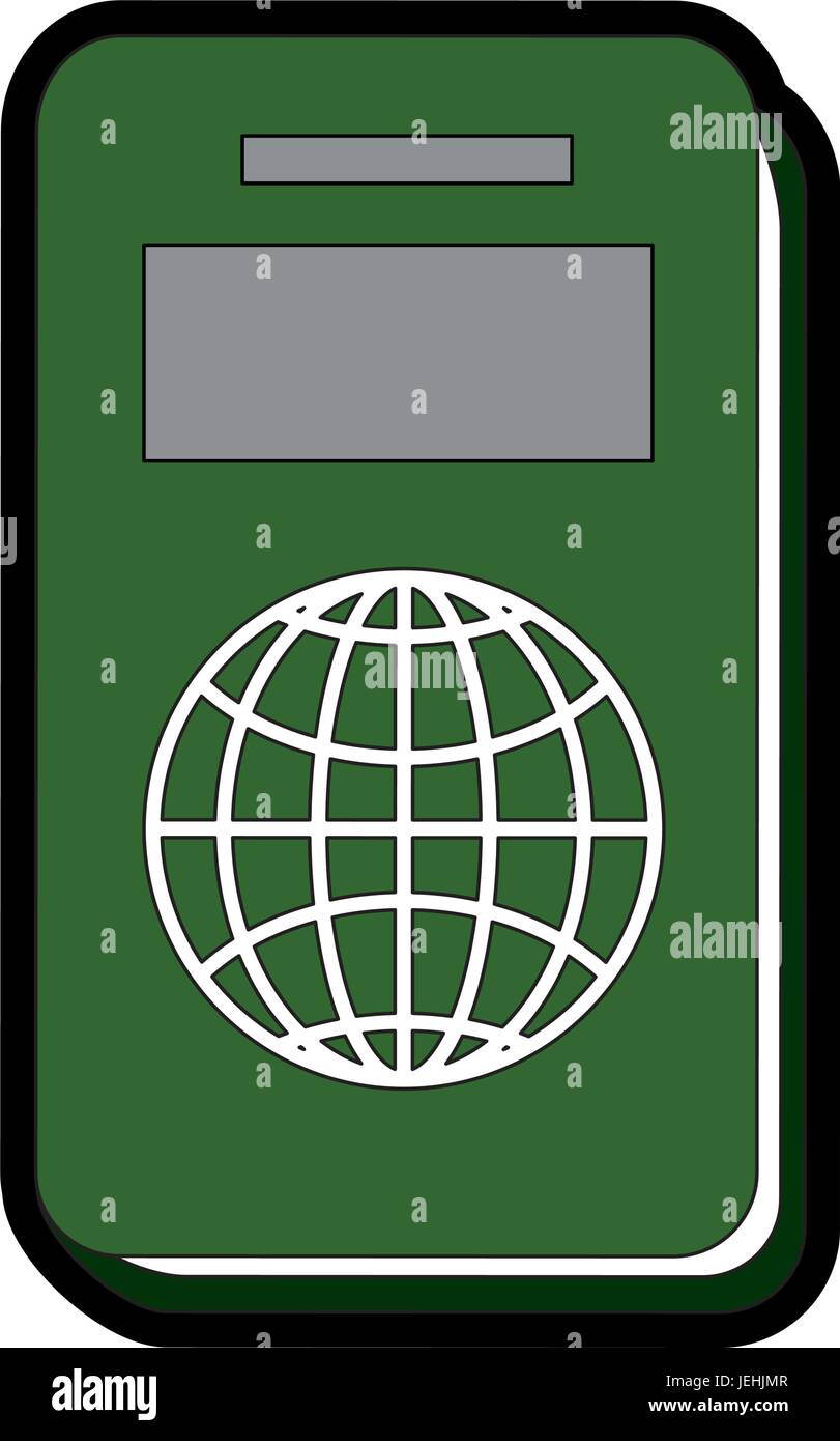 Reisepass-Symbol auf weißem Hintergrund-Vektor-illustration Stock Vektor