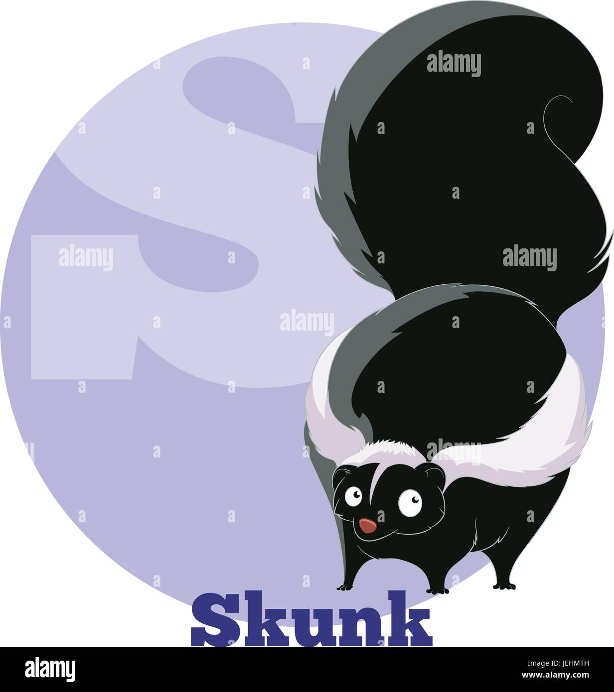 ABC Cartoon Skunk Stock Vektor