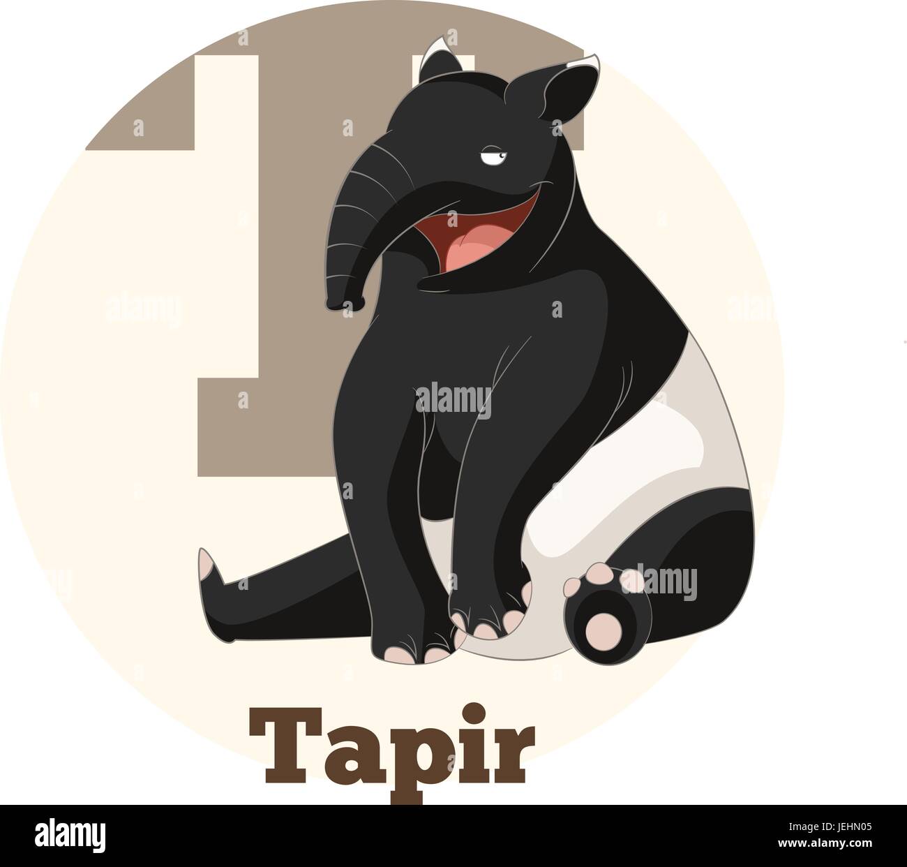 ABC-Cartoon-Tapir Stock Vektor