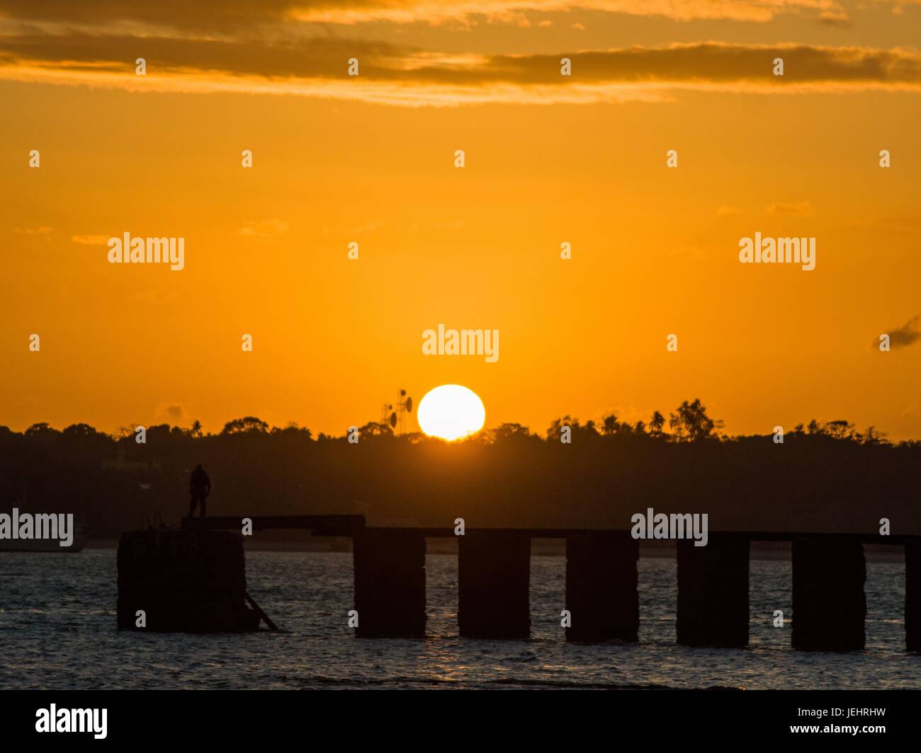 Afrikanischen Sonnenuntergang Stockfoto
