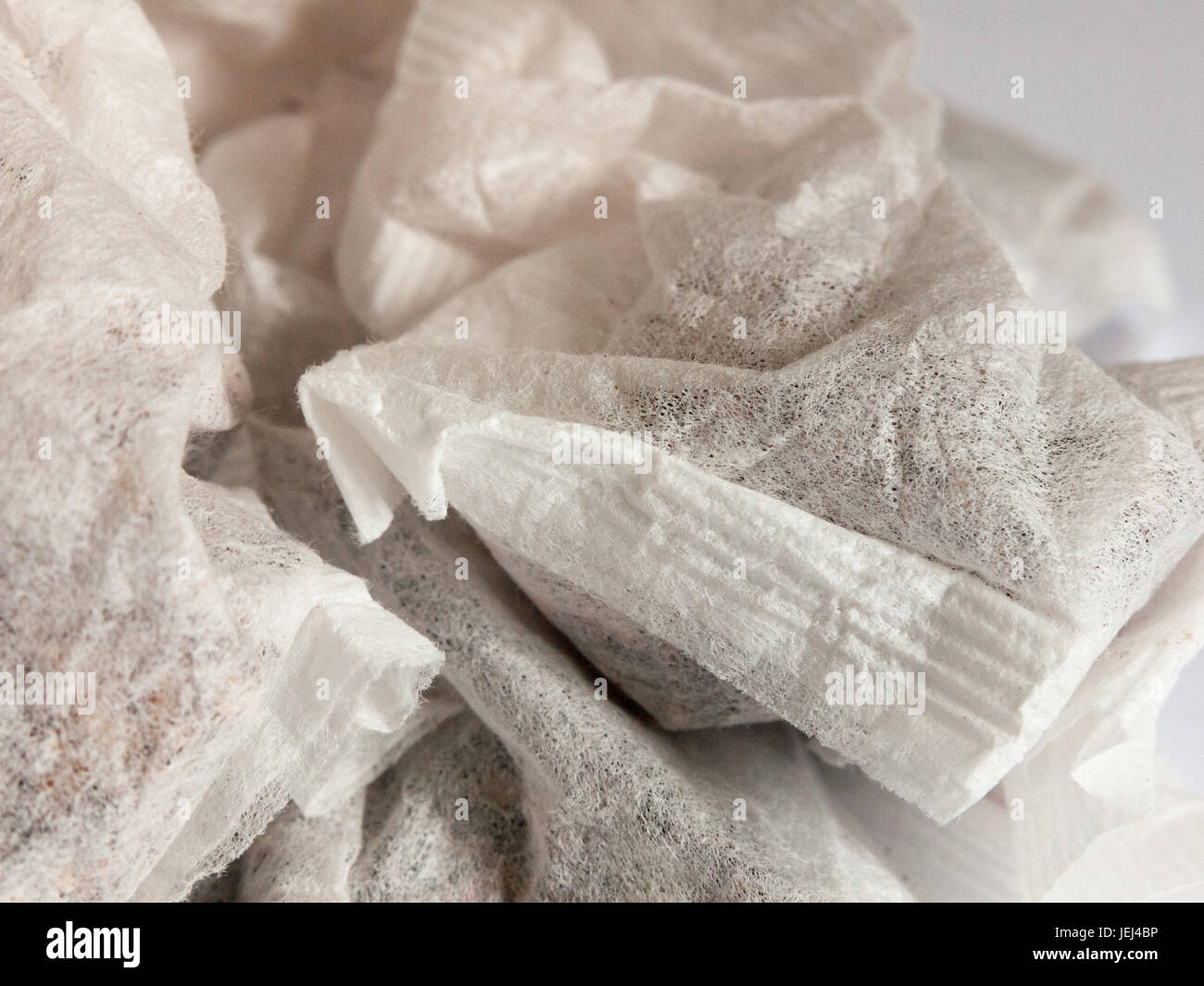 Textur der Teebeutel Makro Detail hautnah Stockfoto