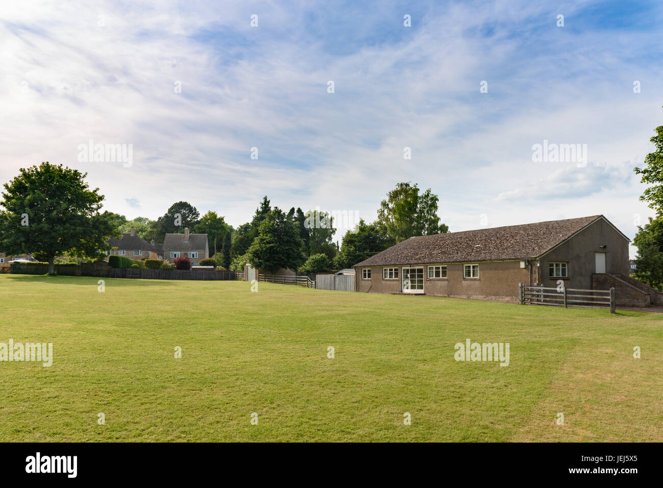 Guiting Power Dorfhalle Musik Festivalgelände, Cotswolds, UK Stockfoto