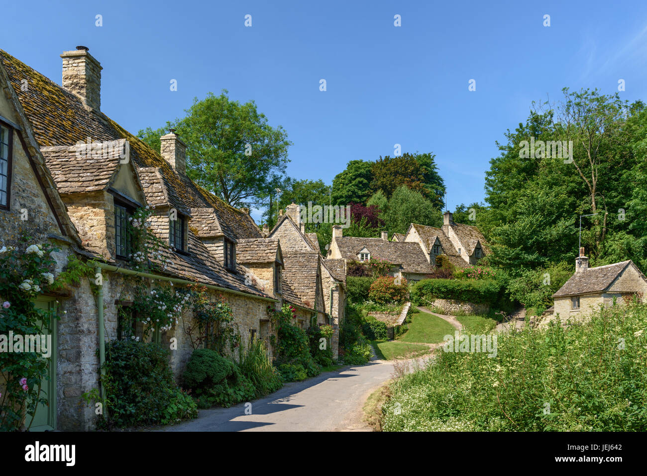 Arlington Row Cottages, Bibury, Cotswolds, UK Stockfoto