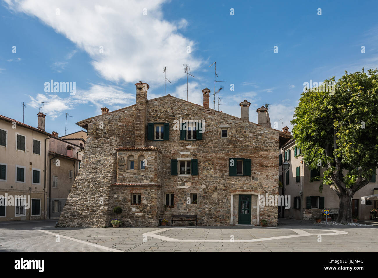 Alten Backstein-Haus in Grado, Friaul-Julisch Venetien, Italien Stockfoto