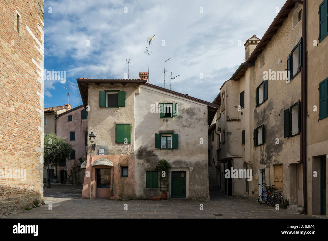 Alte Häuser in Grado, Friaul-Julisch Venetien, Italien Stockfoto