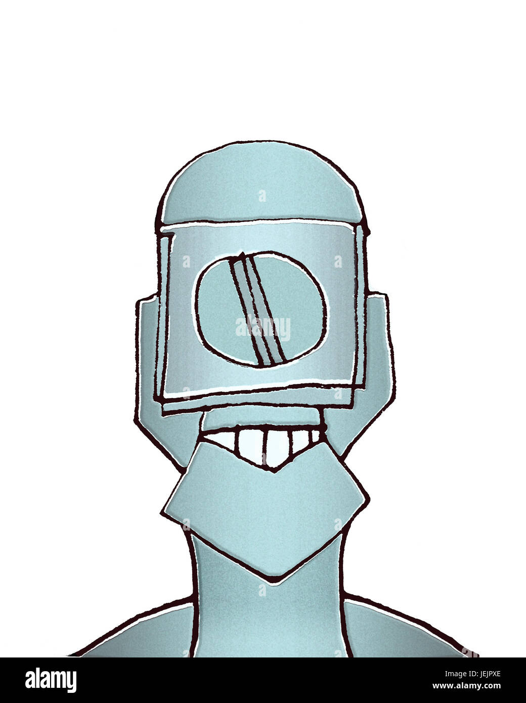 Blinde Roboter Hand Draw Illustration Stockfoto