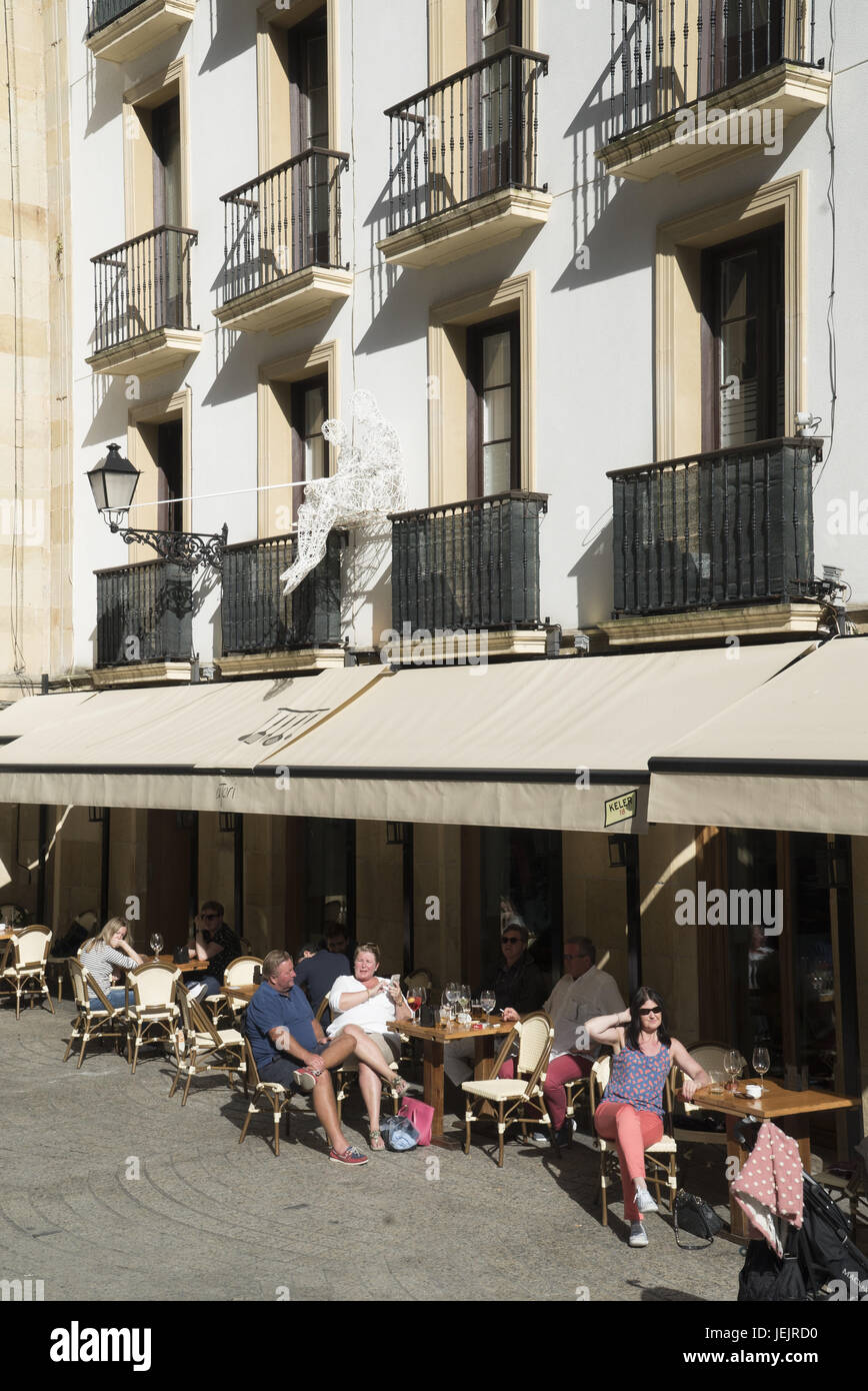 Straße Cafe auf der Piazza San Telmo Stockfoto Straße Cafe auf der Piazza San Telmo Stockfoto
