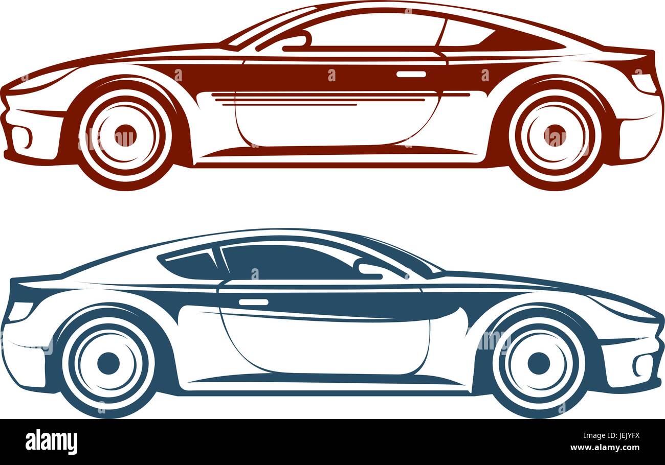 Rennwagen, Fahrzeug, Auto-Vektor-illustration Stock Vektor