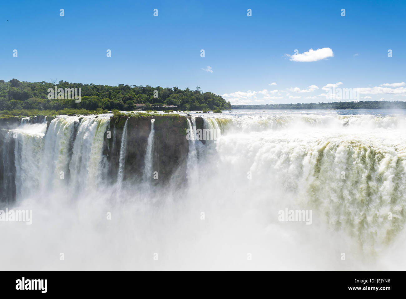 Iguazu Falls Teufelsschlund argentinischen Grenze Stockfoto