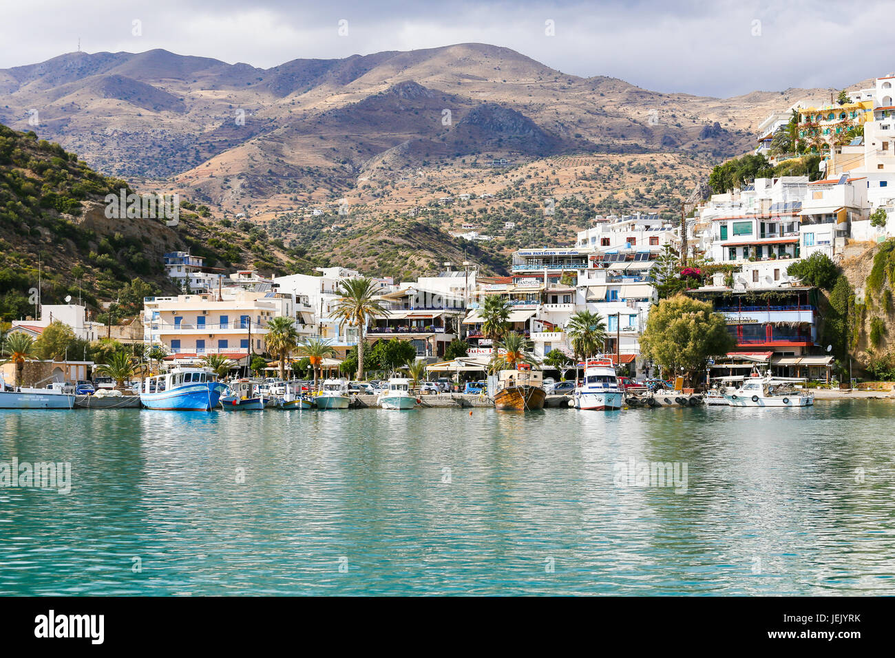 Malerische Agia Galini Stockfoto