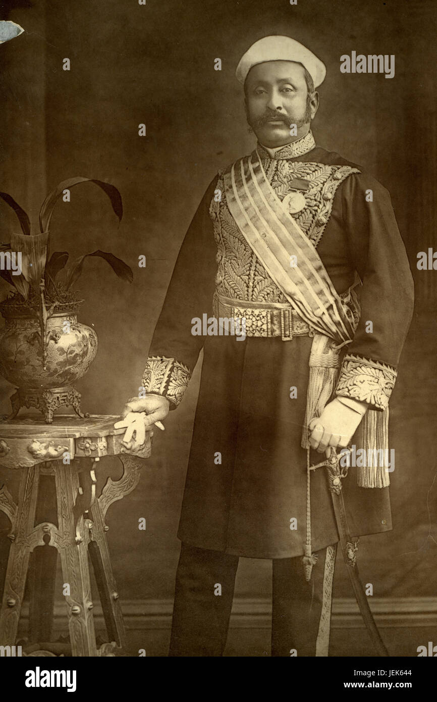 Nawab Sir Asman Jah, Vintage Woodburytype, Indien, Asien Stockfoto