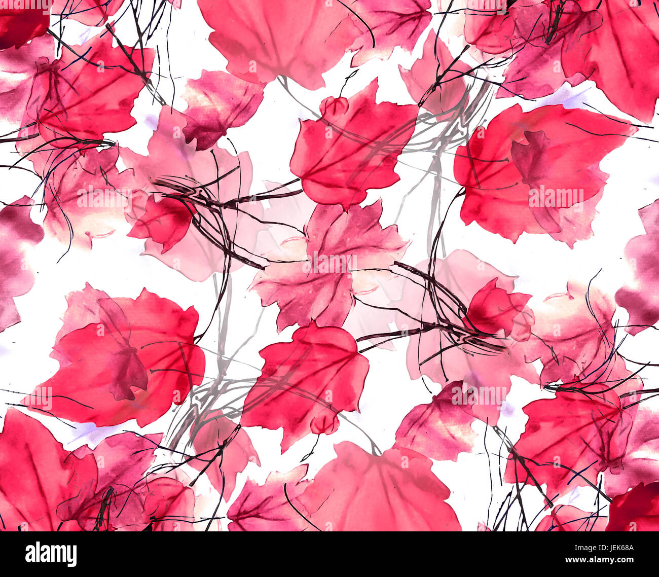 Floral wirbelt dekorativer Hintergrund Stockfoto