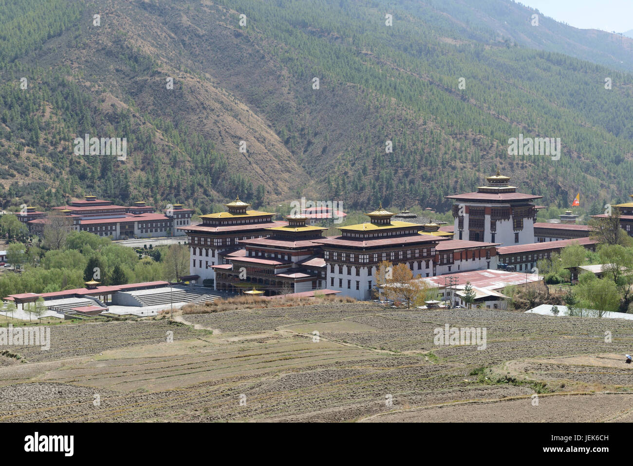 Tashichho Dzong Kloster, Thimphu, Bhutan, Asien Stockfoto