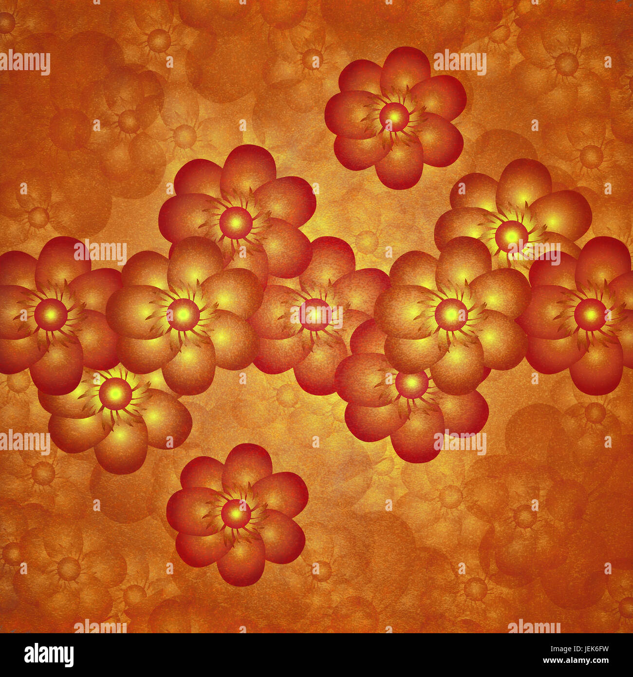 Farbenfrohe moderne Blumenmotiv Design Stockfoto