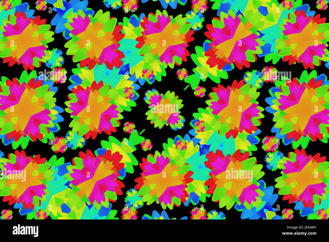 Moderne Muster geometrischer Blumenmotiv Stockfoto