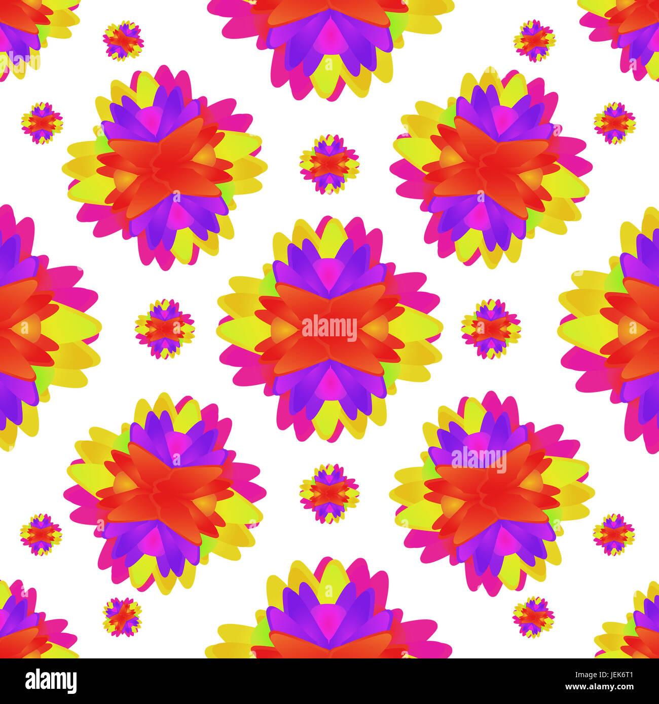 Moderne Muster geometrischer Blumenmotiv Stockfoto