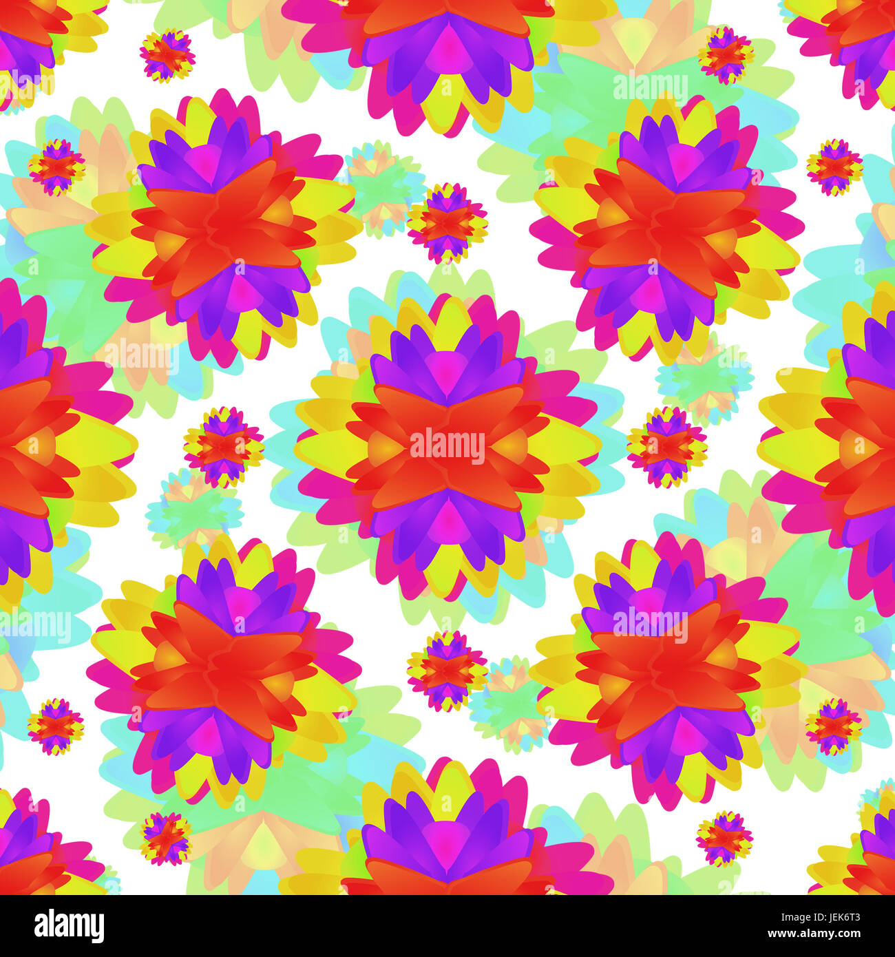 Moderne Muster geometrischer Blumenmotiv Stockfoto