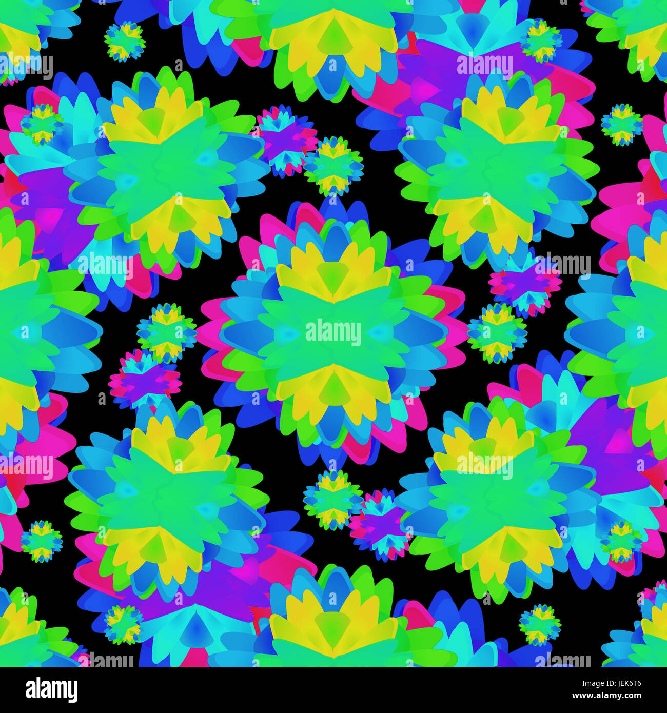Moderne Muster geometrischer Blumenmotiv Stockfoto