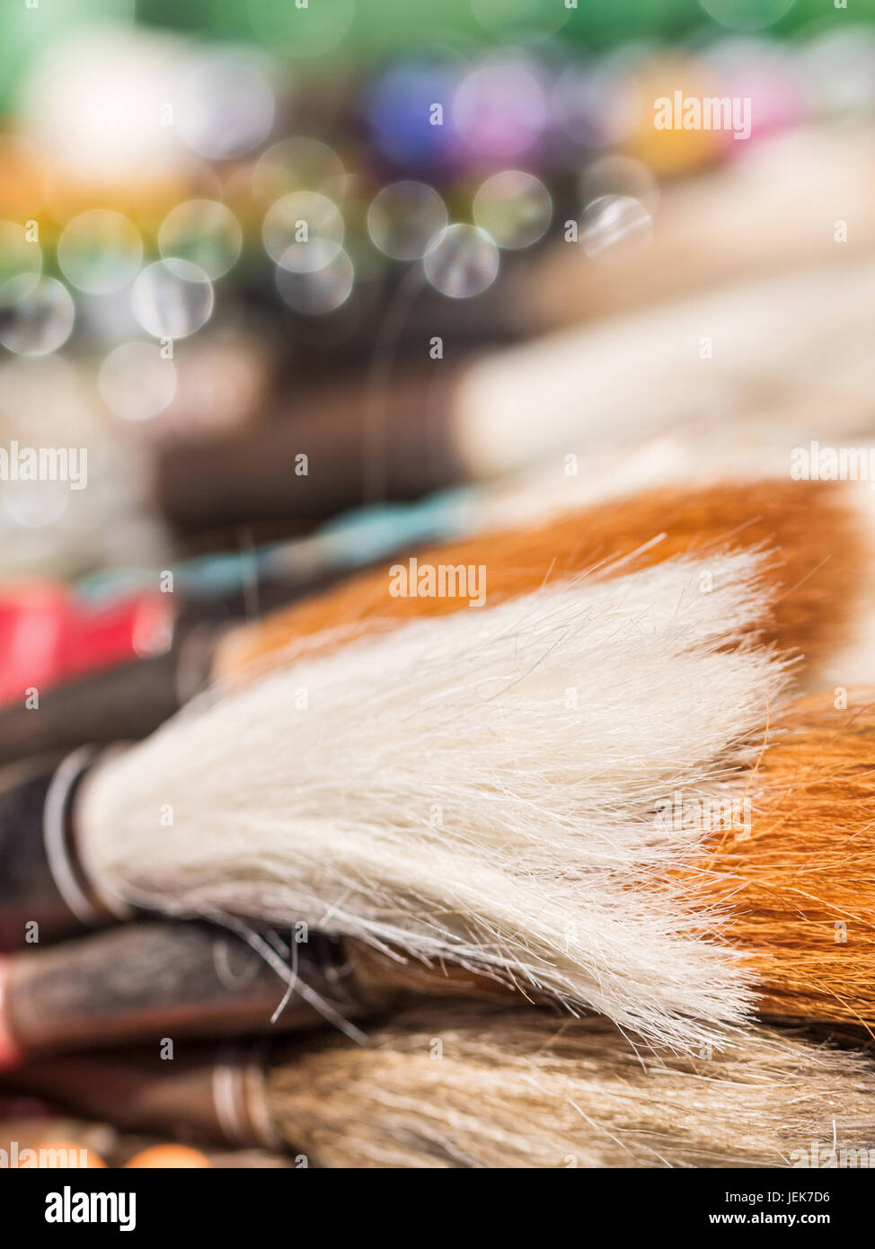 Kalligraphie Pinsel, auf Panjiayuan Flohmarkt, Peking, China Stockfoto