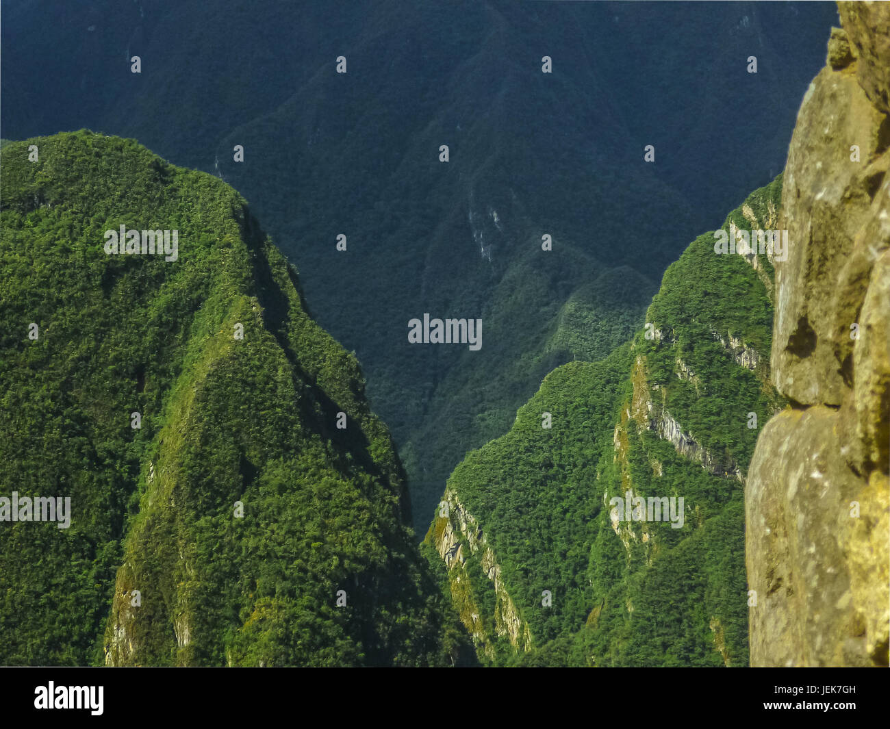 Big Mountain View von Machu Picchu Stadt Stockfoto