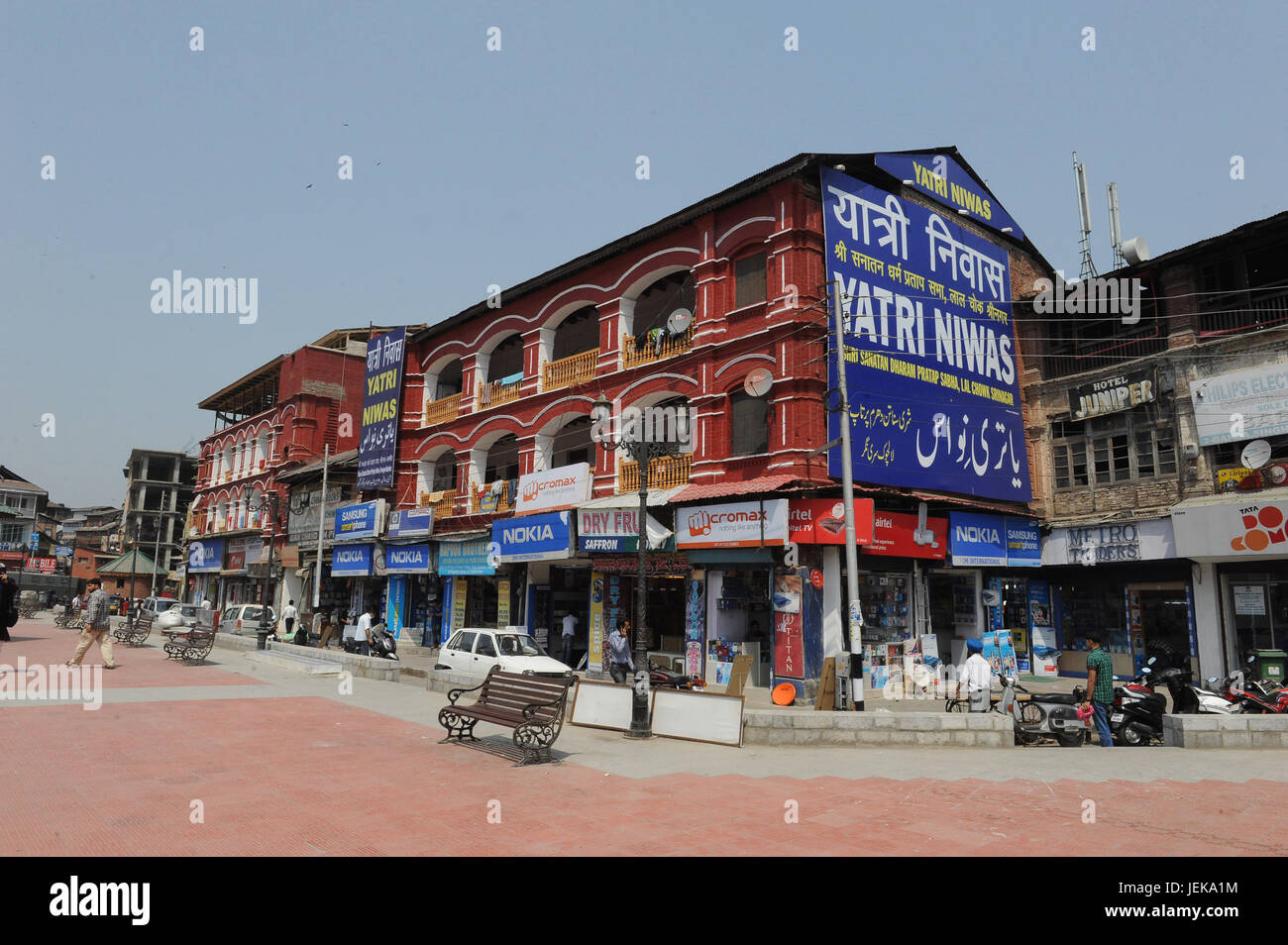 Gebäude, Srinagar, Jammu Kaschmir, Indien, Asien Stockfoto