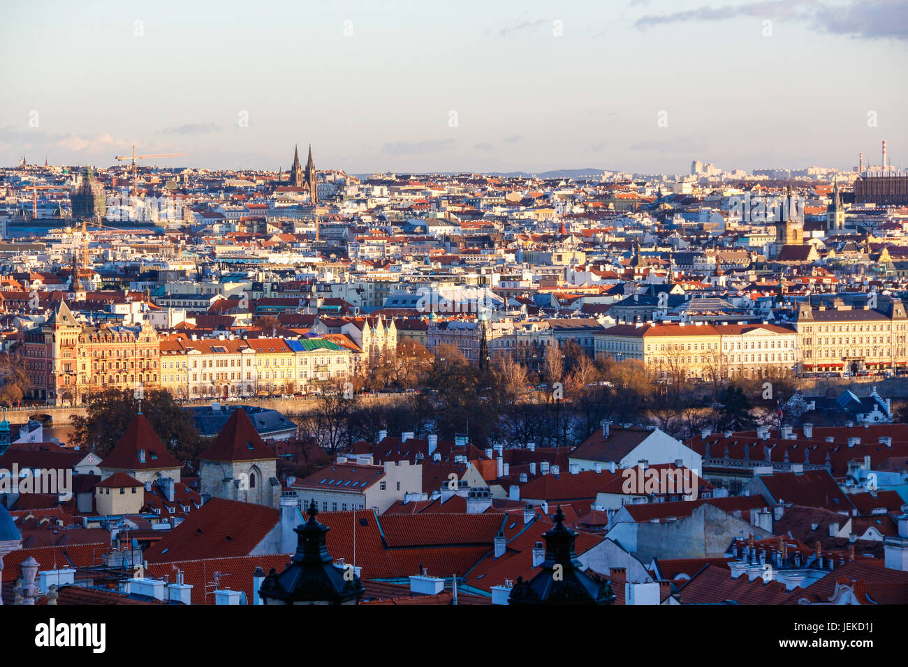 Skyline der Stadt, Prag, Tschechische Republik Stockfoto