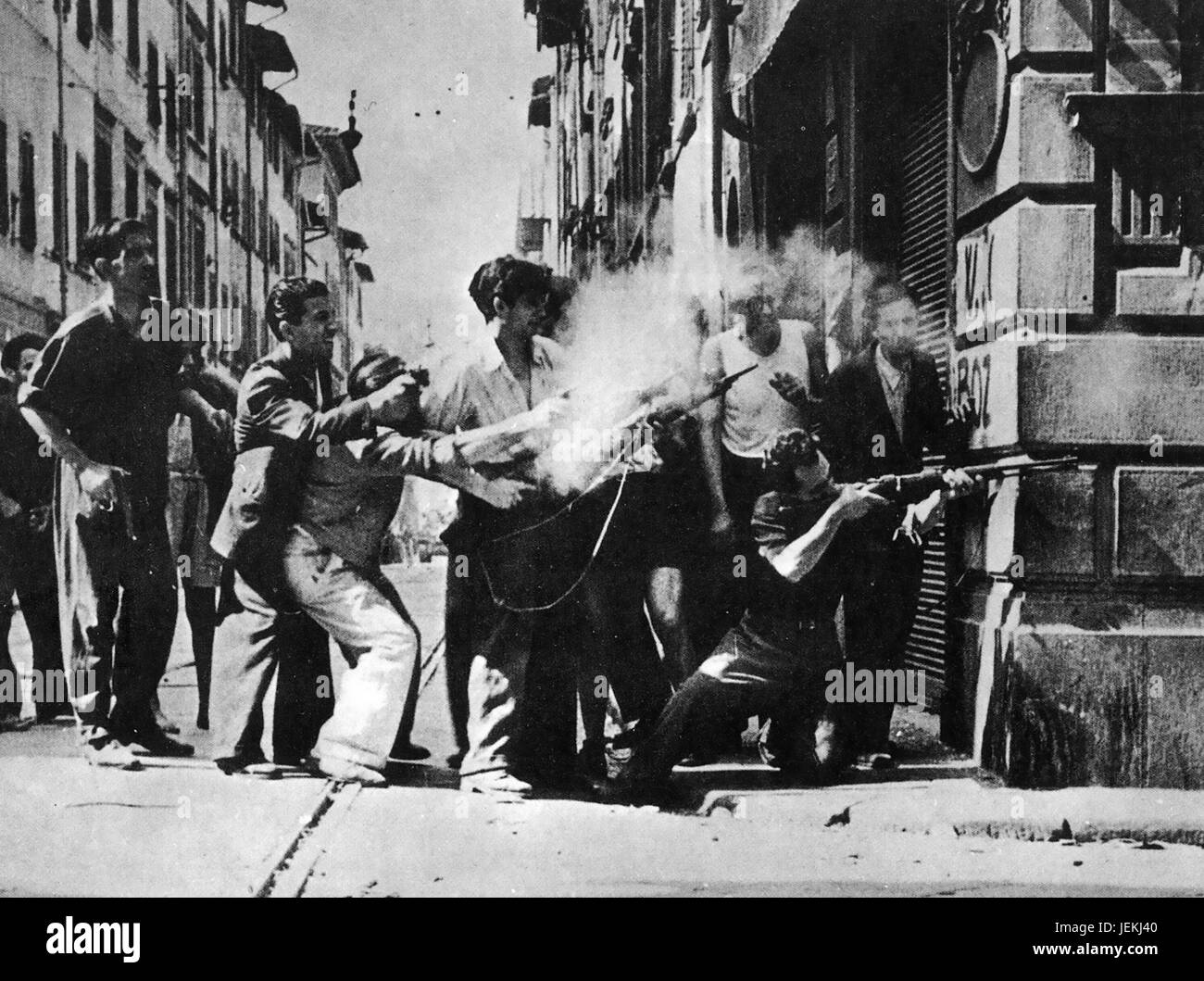 ITALIENISCHE Partisanen in Rom im Jahre 1945 Stockfoto