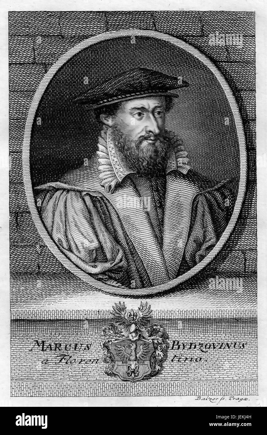 MAREK BYDZOVSKY (1540-1612) tschechischer Gelehrter Stockfoto
