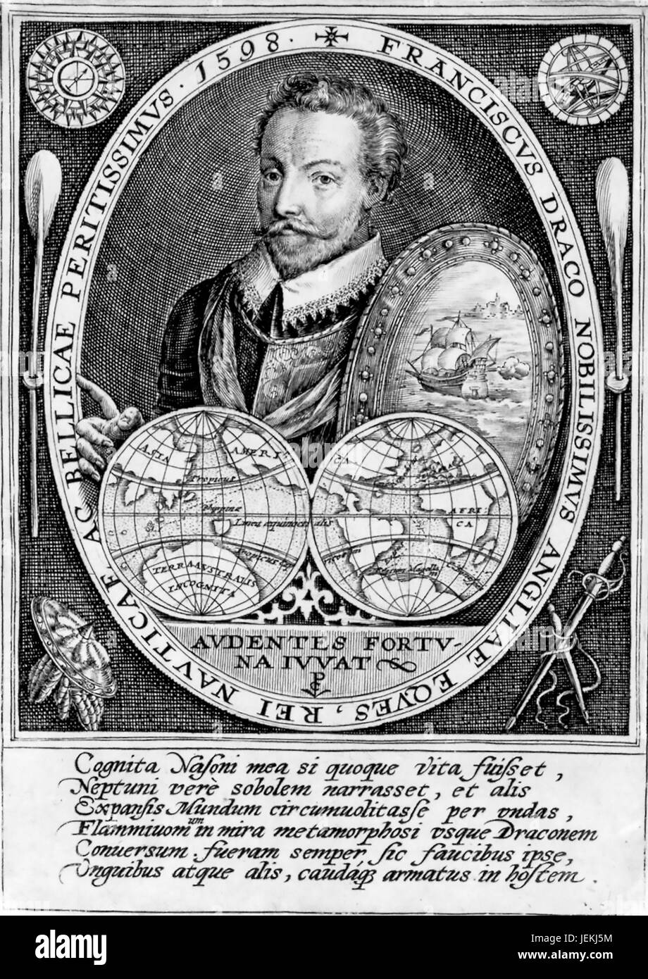 FRANCIS DRAKE (1540-1596 c) englischer Matrose, Freibeuter und explorer Stockfoto