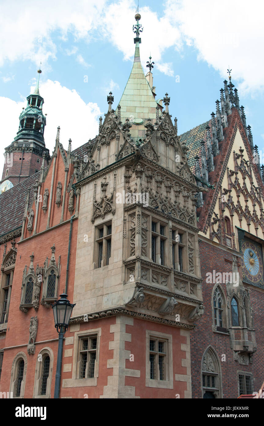 Wroclaw historische Rathaus auf dem Altstädter Ring Stockfoto