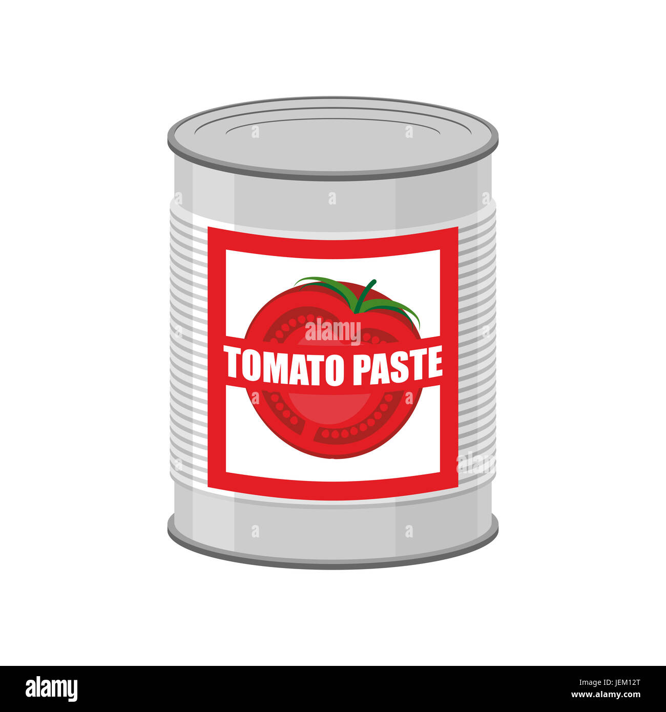 Tomaten-Paste-Blechdose. Konserven mit Tomaten Stockfoto
