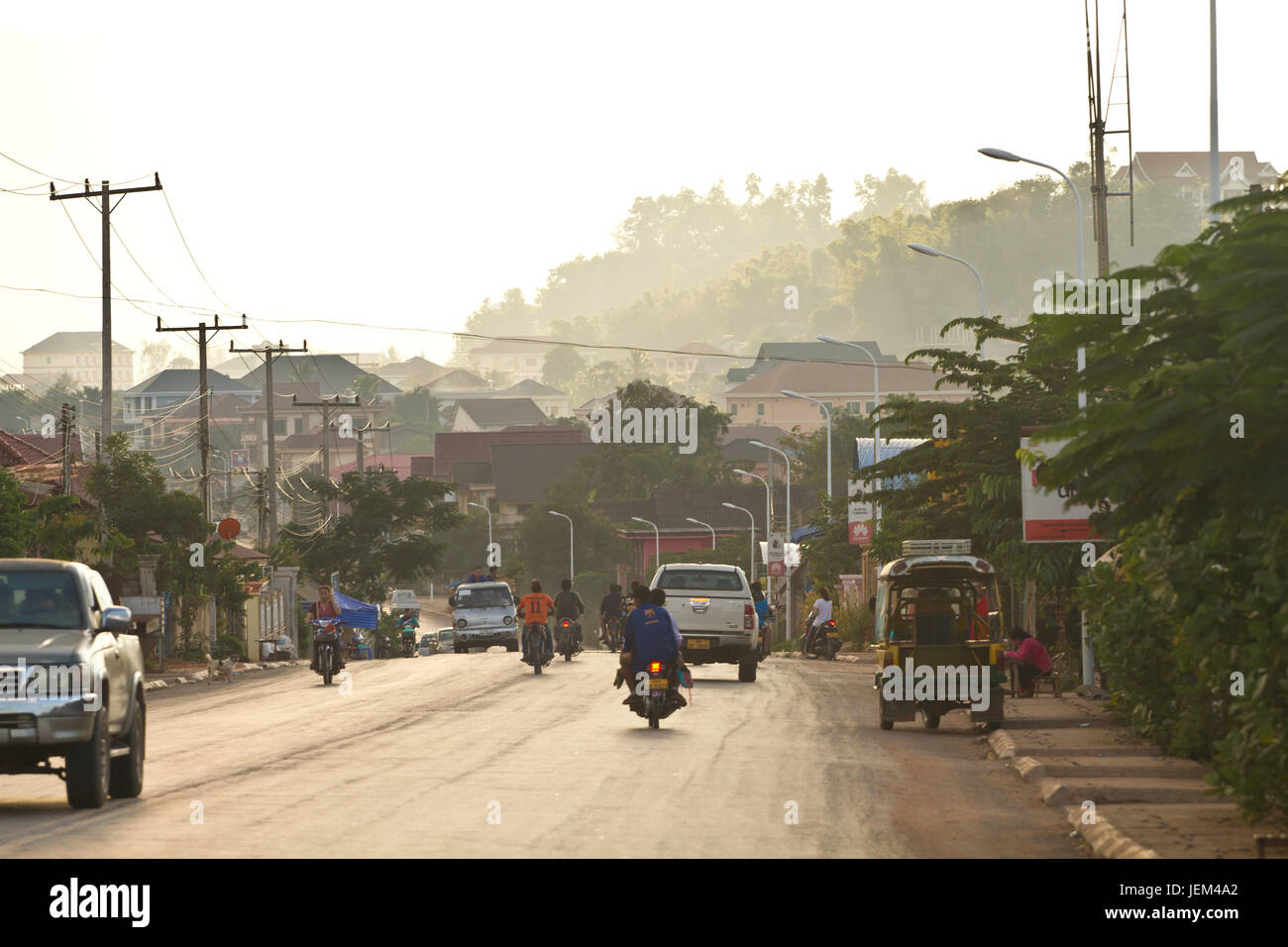 Muang Xay, Laos Street Stockfoto