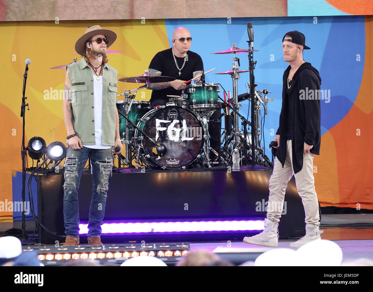 Florida Georgia Line und Nelly führen auf ABC "Good Morning America" 2017 Summer Concert Series bei Rumsey Playfield Featuring: Florida Georgia Line, Tyler Hubbard, Brian Kelley Where: New York, New York, Vereinigte Staaten von Amerika bei: 26. Mai 2017 Stockfoto