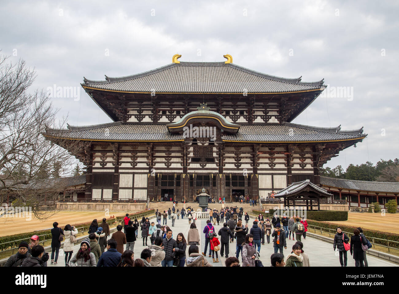 Todai-Ji-Tempel in Nara, Japan Stockfoto