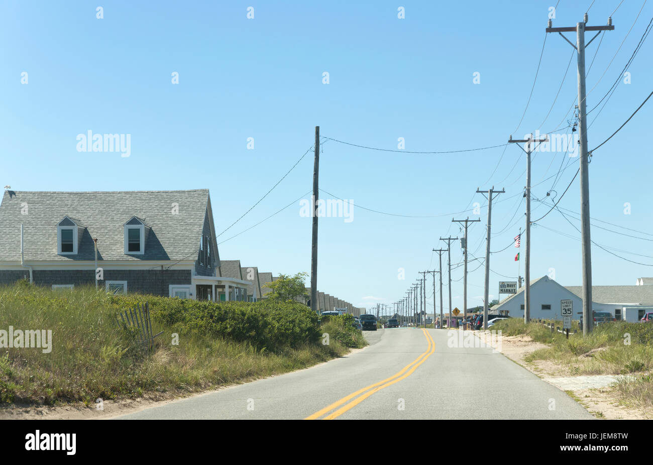 Truro, Massachusetts entlang Route 6A (Old King es Highway). Stockfoto