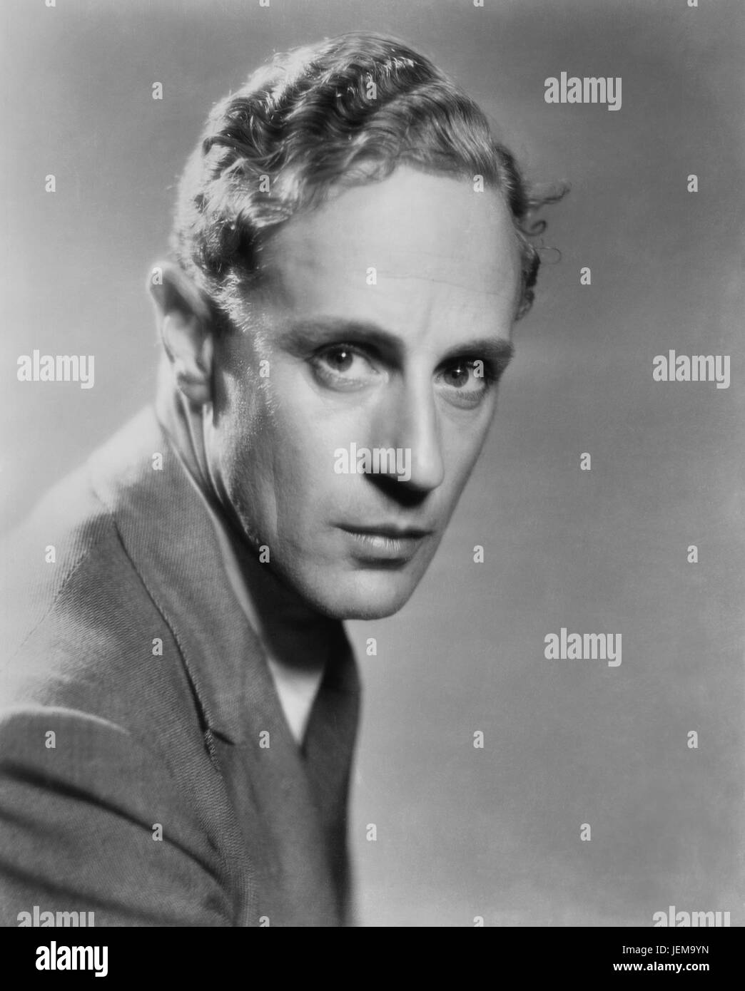 Schauspieler Leslie Howard, Portrait Werbung für den Film, "Outward Bound", 1930 Stockfoto