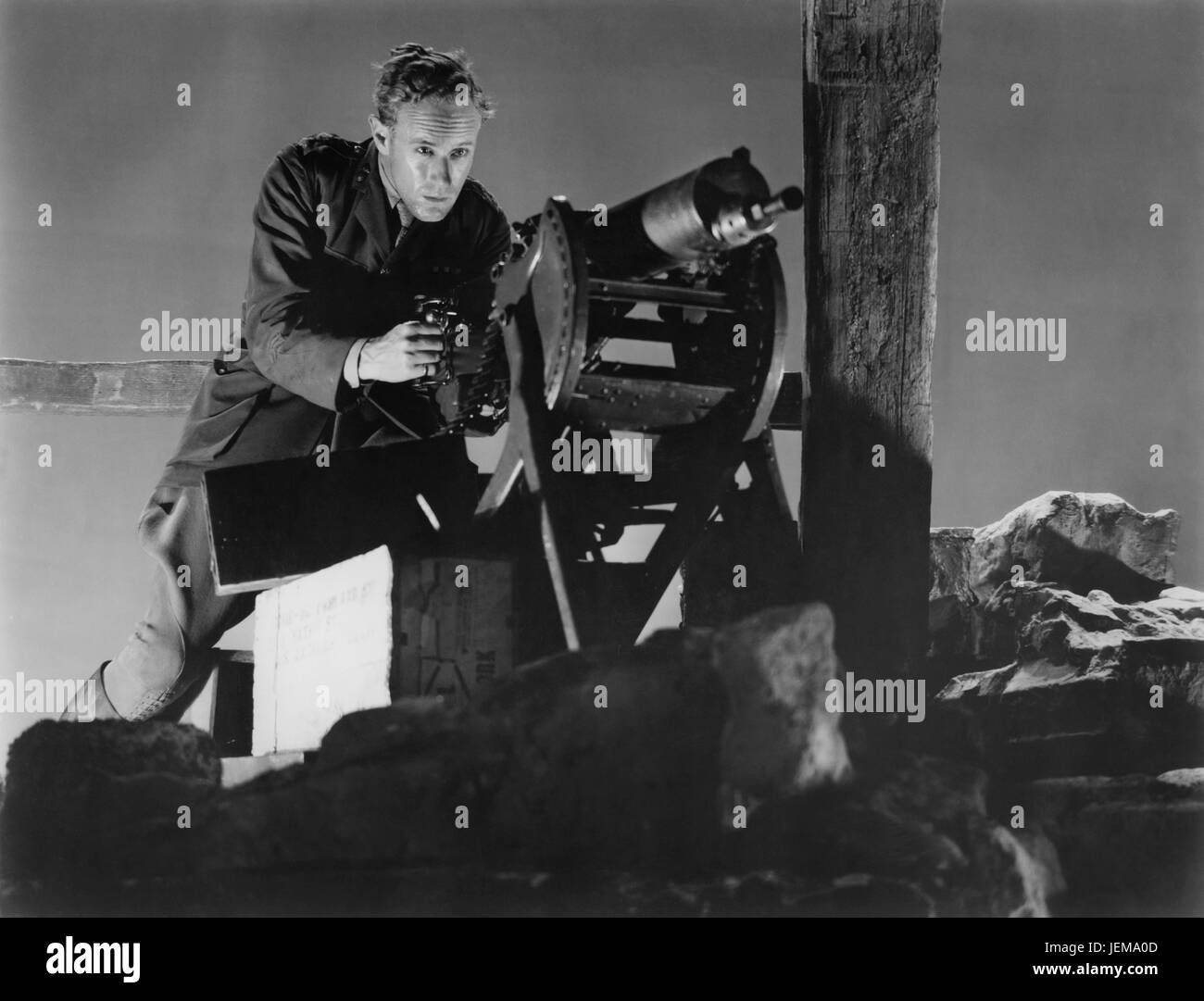 Leslie Howard, am Set des Films "Gefangen!", 1933 Stockfoto