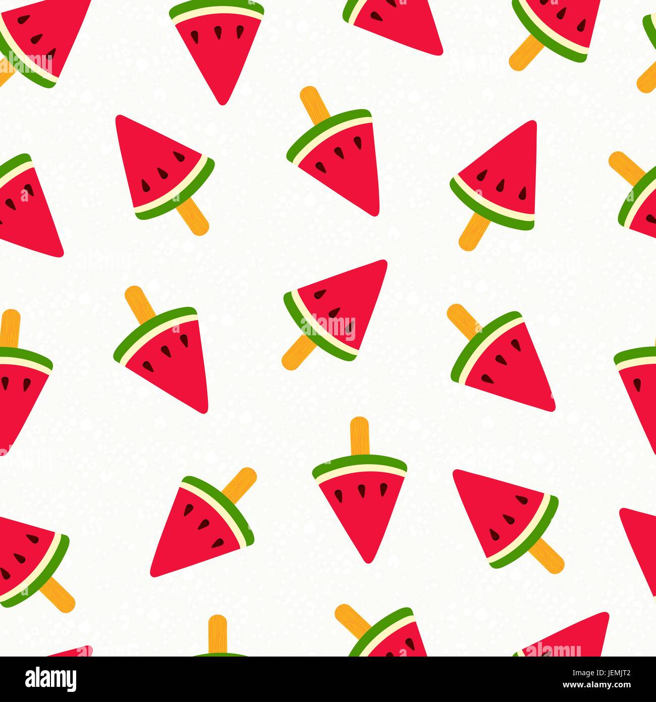 Nahtlose Musterdesign mit Wassermelone Eis Illustration Sommer, Spaß im Sommer Hintergrund. EPS10 Vektor. Stock Vektor