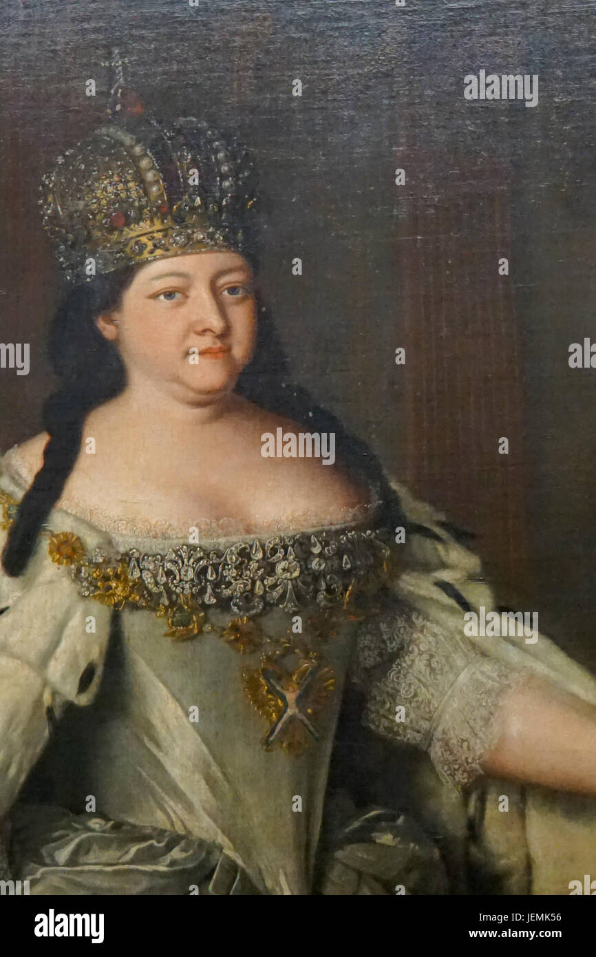 Catherine II Zarin von Russland Malerei auf Anzeigen bei der staatlichen Tretjakow Galerie (GTG) eine Kunst-Galerie in Moskau, Russland, vor allem Verwahrer R Stockfoto