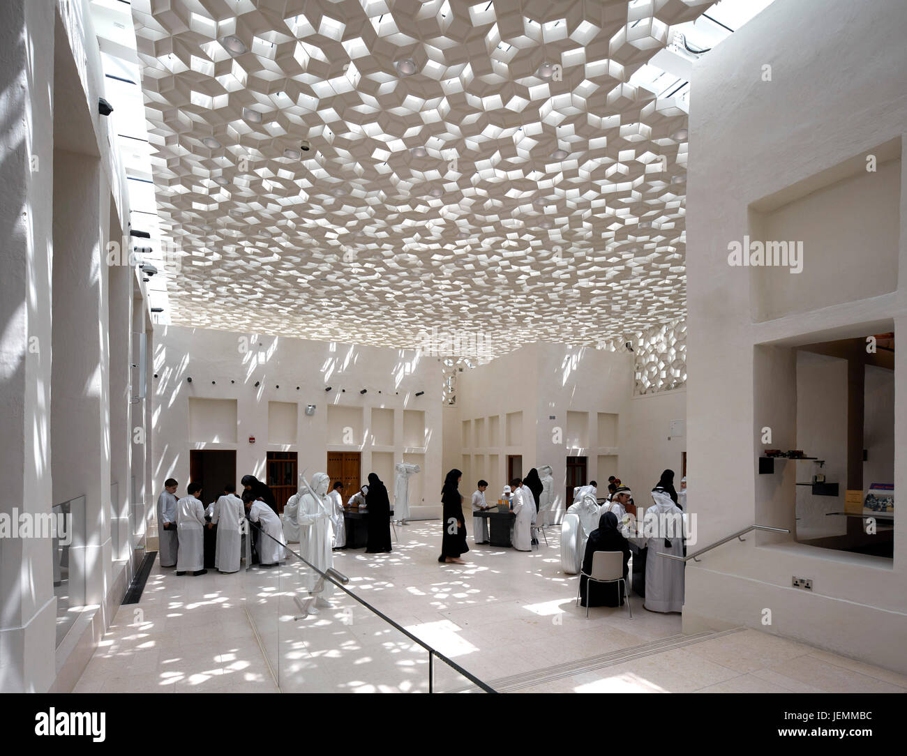 Insgesamt Blick nach hinten. Company House, Doha, Qatar. Architekt: John McAslan und Partner, 2016. Stockfoto
