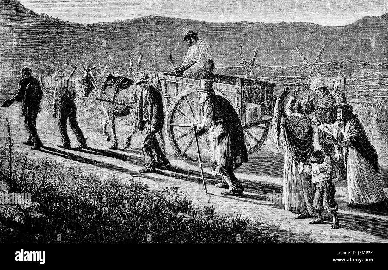 1879: eine schwarze Trauerzug in Virginia State, Vereinigte Staaten von Amerika Stockfoto