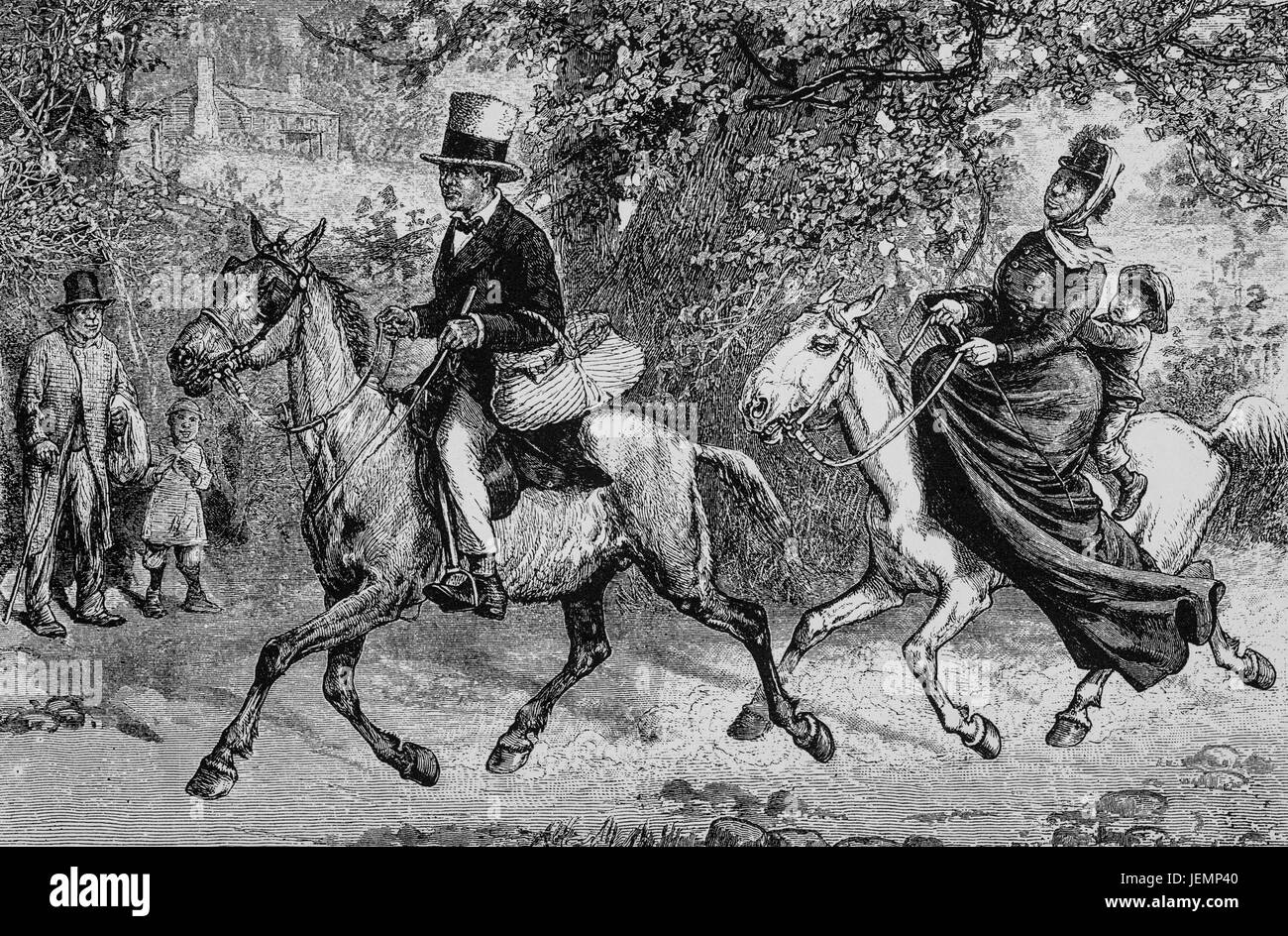 1879: ein schwarzer Bauer und Familie wieder vom Markt, Richmond, Virginia, Vereinigte Staaten von Amerika Stockfoto