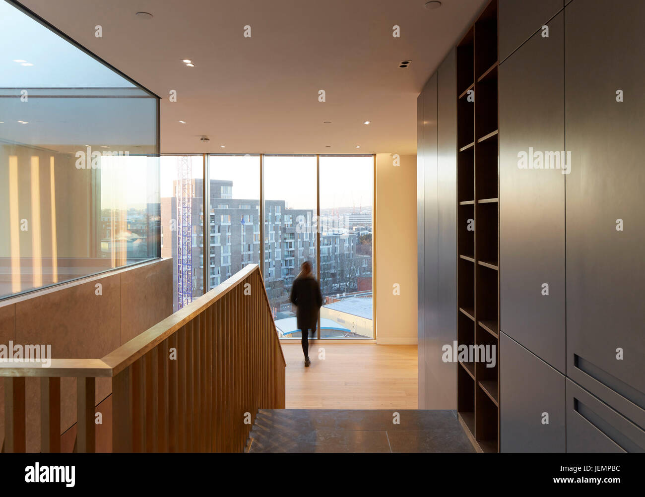 Hauptwohnbereich. Kings Cross Wandteppich, London, Vereinigtes Königreich. Architekt: Johnson Naylor, 2017. Stockfoto