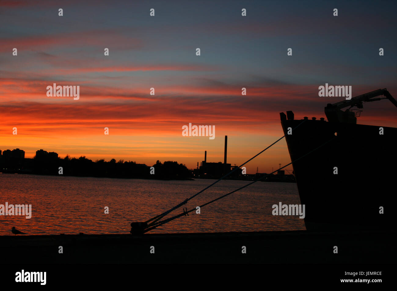 Sonnenuntergang in Helsinki - Finnland Stockfoto