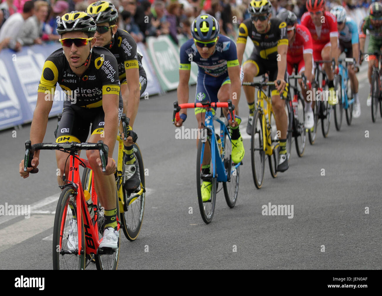 SAINT OMER LE 25.06.2017 - MEISTERSCHAFT VON FRANKREICH (EINTÄGIGE VERANSTALTUNG) FEDERATION FRANCAISE DE CYCLISME- Stockfoto