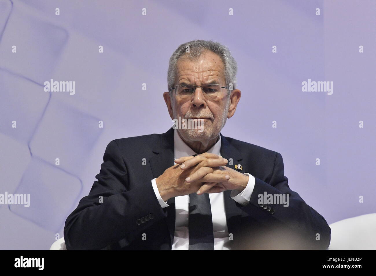 Österreichischen Präsidenten Alexander Van der Bellen besucht der österreichisch-tschechischen Business Forum in Prag, Tschechische Republik, am 27. Juni 2017. (CTK Foto/Michal Dolezal) Stockfoto