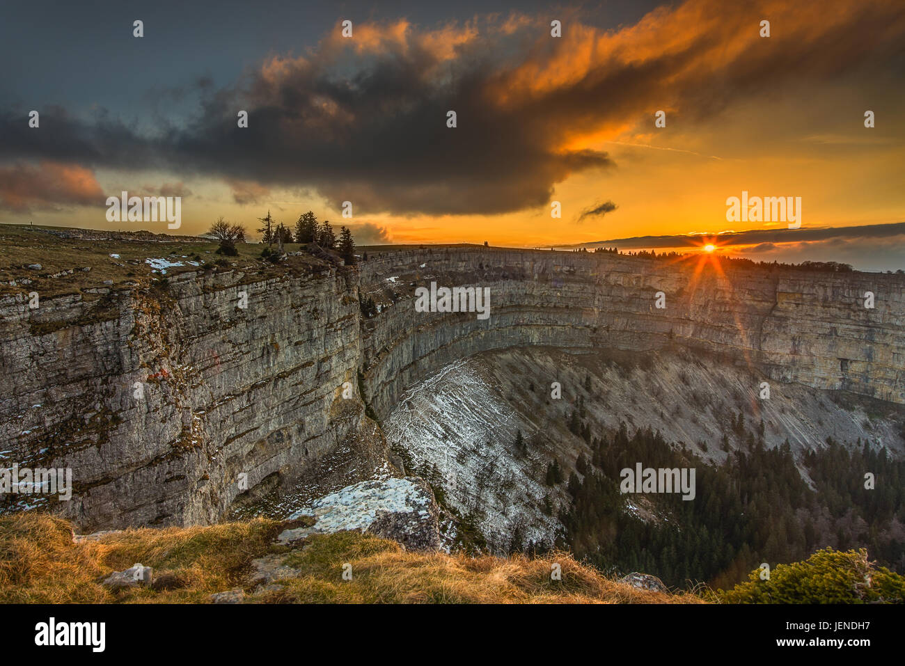 Creux du Van, Neuchatel, Schweiz Stockfoto