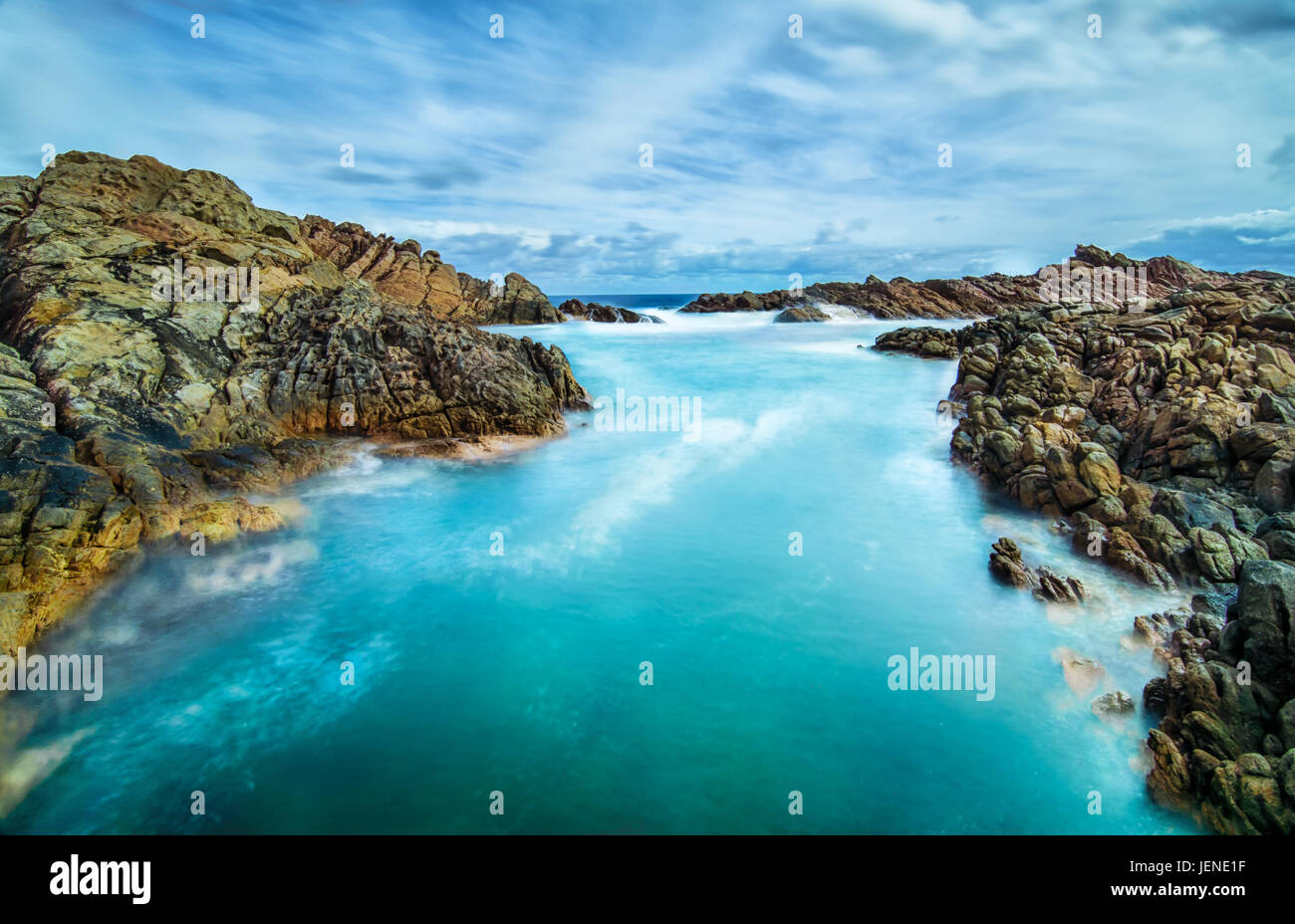 Ozean stürzt auf Felsen, Canal rocks, Yallingup, Western Australia, Australien Stockfoto Ozean stürzt auf Felsen, Canal rocks, Yallingup, Western Australia, Australien Stockfoto