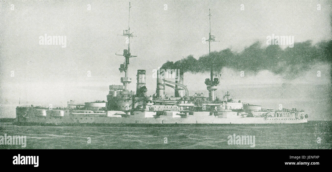 SMS Pommern versenkt Skagerrakschlacht 1. Juni 1916 Stockfoto